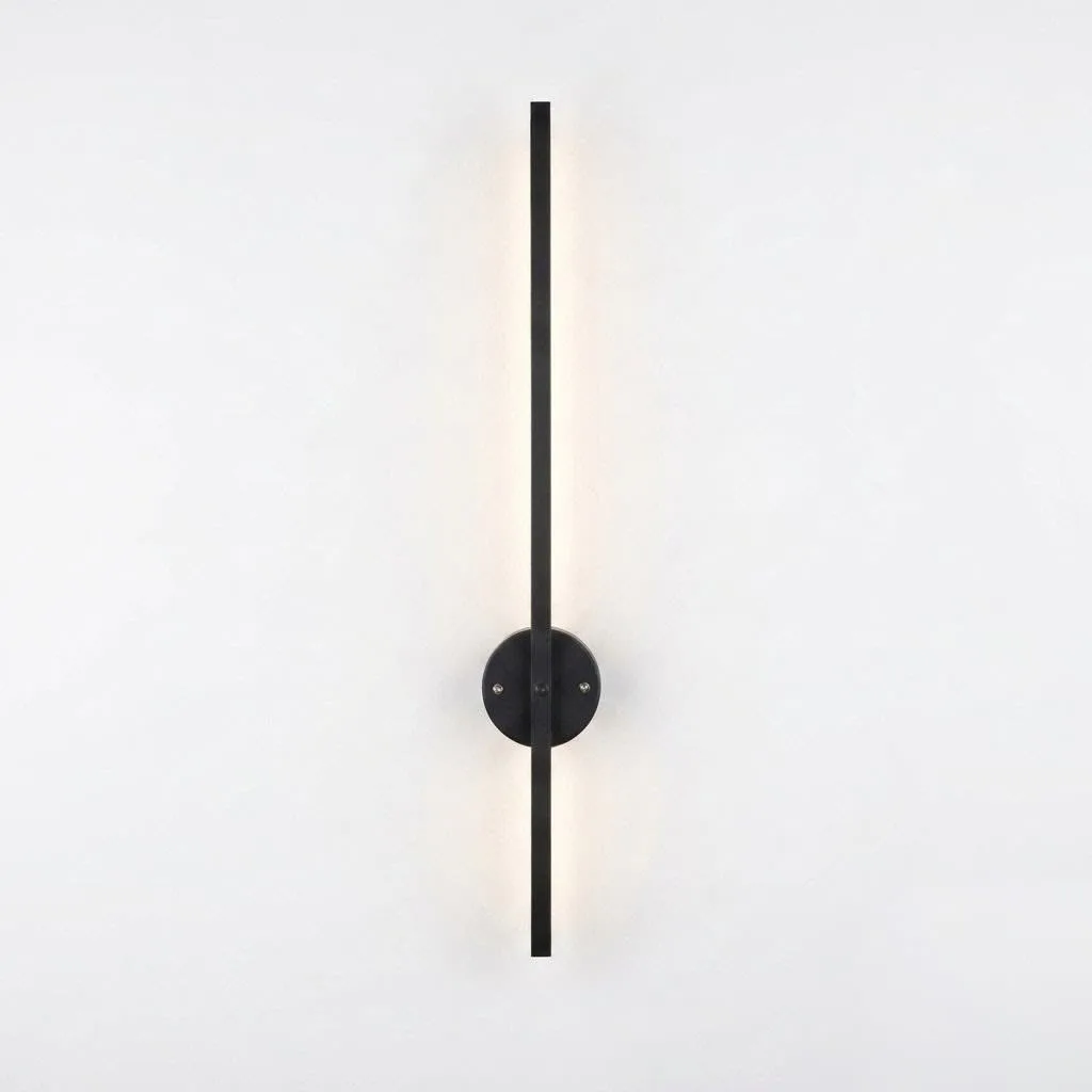 Modern Matte Black LED Linear Wall Sconce