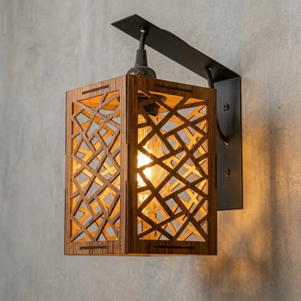 Wooden Wall Lamp